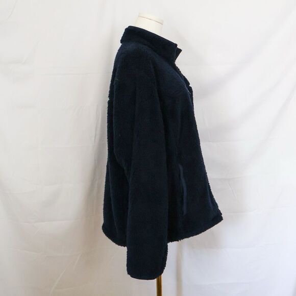 NWOT Land's End Men's Full Zip Sherpa Jacket Navy Blue - Large 42/44 - Picture 3 of 6